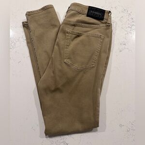 Express Men’s Super Skinny Dark Khaki Denim Jeans 33” x 30”
